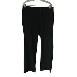Lane Bryant Pants 14 Large Womens Black Straight Leg Stretch Zip Button Closure